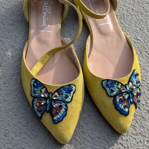Anthropologie Ballerina Butterfly City Flats